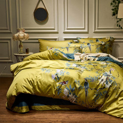Iddeko parure de lit oiseaux de paradis Queen Size